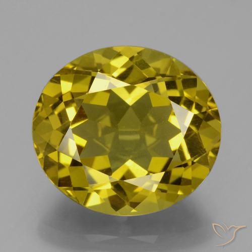 10.00ct Natural Amarelo escuro Apatita, oval, VS