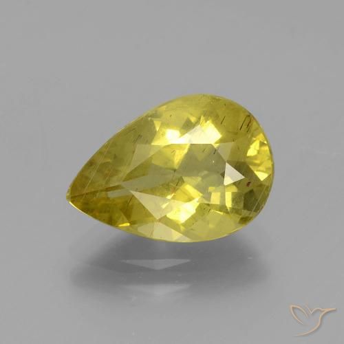 2.91ct Natural Amarelo escuro Apatita, Formato de pêra, VS
