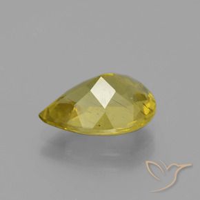 Apatita Amarelo escuro Natural 2.91ct, Formato de pêra, VS