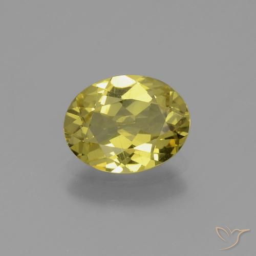 1.46ct Natural amarelo médio Apatita, oval, VS