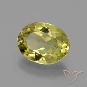 Apatita amarelo médio Natural 3.49ct, oval, VS