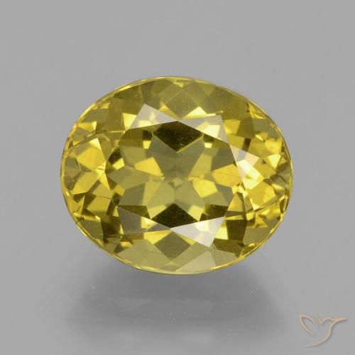 4.70ct Natural amarelo médio Apatita, oval, VS