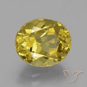 Apatita amarelo médio Natural 4.70ct, oval, VS