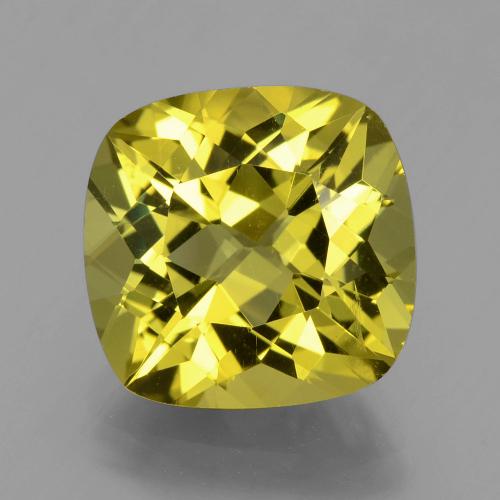 Apatita amarelo médio Natural 7.83ct, Almofada cortada, VS