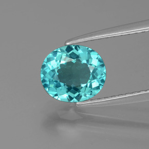 Apatita Azul Natural 1.34ct, Corte Oval, VS-SI