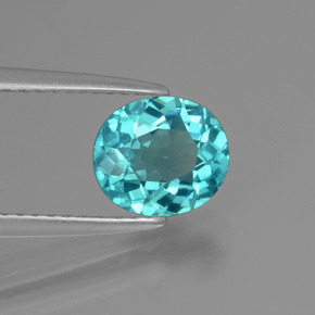 Apatita Azul Natural 1.34ct, Corte Oval, VS-SI