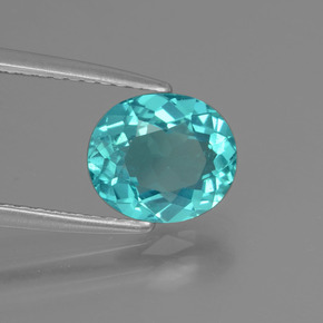 Apatita Azul verde Natural 1.52ct, Corte Oval, VS