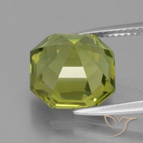 Apatita Verde Terroso Claro Natural 6.64ct, Corte Octógono / Esmeralda, VS