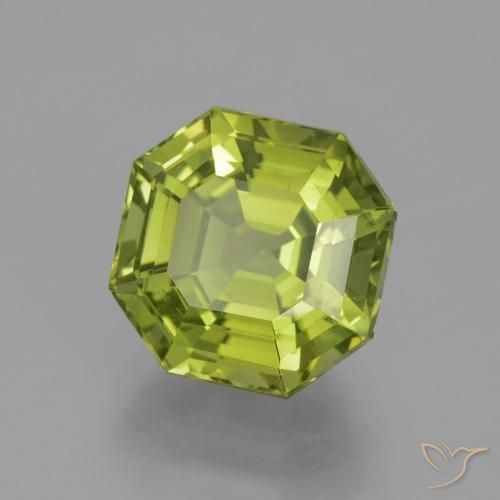 Apatita Verde oliva Natural 5.95ct, Corte Octógono / Esmeralda, VS