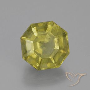 Apatita amarelo médio Natural 4.69ct, Corte Octógono / Esmeralda, VS