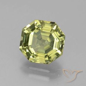 Apatita amarelo médio Natural 2.43ct, Corte Octógono / Esmeralda, VVS-VS