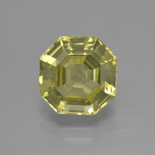 Apatita amarelo natural 3,22ct, corte esmeralda, VS