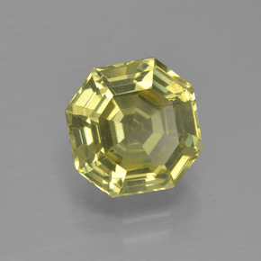 Apatita amarelo natural 3,22ct, corte esmeralda, VS