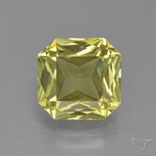 3.54ct Natural amarelo médio Apatita, Corte Esmeralda, VS
