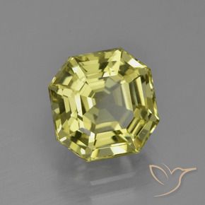 Apatita amarelo médio Natural 4.10ct, Corte Octógono / Esmeralda, VVS-VS