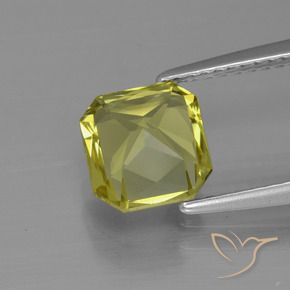 Apatita amarelo médio Natural 2.14ct, Corte Octógono / Esmeralda, VVS-VS