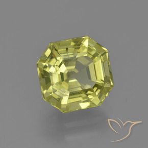 Apatita amarelo médio Natural 3.18ct, Corte Octógono / Esmeralda, VS