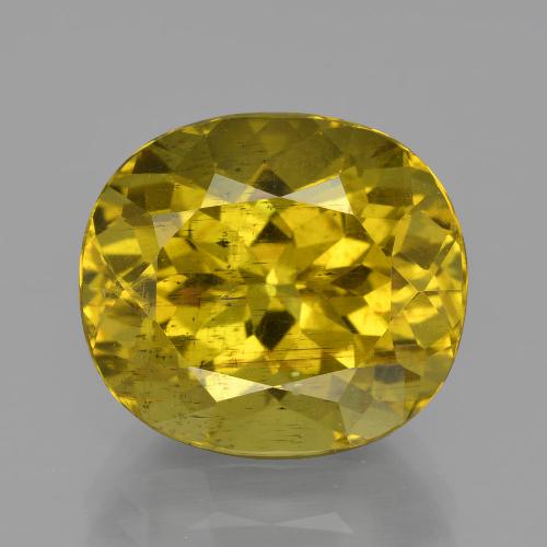 Apatita amarelo natural 11,65ct, corte oval, VS-SI