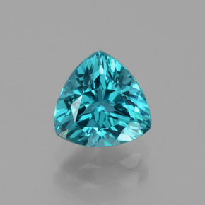 Apatita azul natural 1,27ct, trillion, VVS-VS