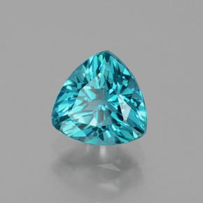 Apatita azul natural 1,27ct, trillion, VVS-VS