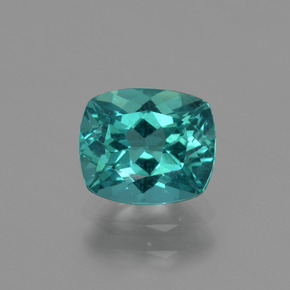 Apatita verde natural 1,31ct, almofada cortada, VS