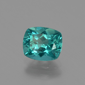 Apatita verde natural 1,31ct, almofada cortada, VS