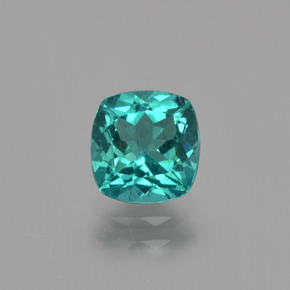 Apatita verde natural 1,28ct, almofada cortada, VS