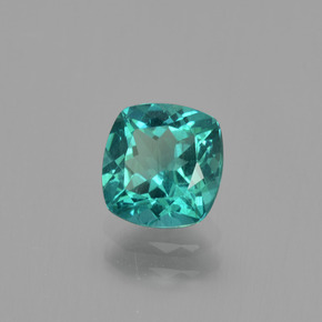 Apatita verde natural 1,28ct, almofada cortada, VS