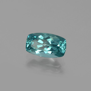 Apatita azul natural 1,91ct, almofada cortada, VS