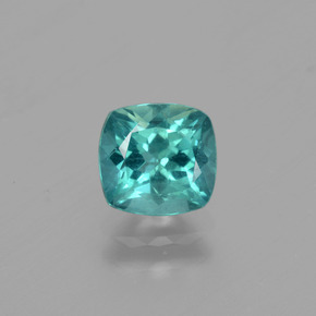 Apatita verde natural 1,23ct, almofada cortada, VS