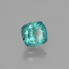 Apatita verde natural 1,23ct, almofada cortada, VS