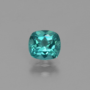 Apatita verde natural 0,81ct, almofada cortada, VS