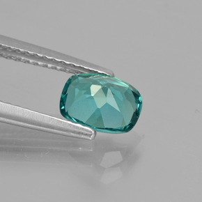 Apatita verde natural 1,17ct, almofada cortada, VS