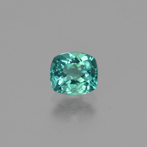 Apatita Azul verde Natural 0.71ct, Almofada cortada, VS