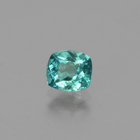Apatita Azul verde Natural 0.71ct, Almofada cortada, VS