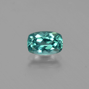 Apatita Azul verde Natural 1.06ct, Almofada cortada, VS