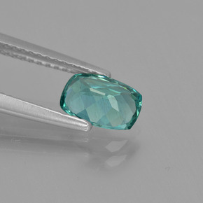 Apatita Azul verde Natural 1.06ct, Almofada cortada, VS