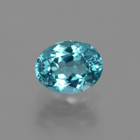 Apatita Azul esverdeado Natural 1.38ct, Corte Oval, VS