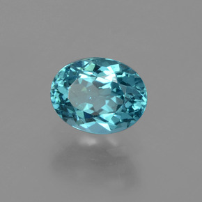Apatita Azul esverdeado Natural 1.38ct, Corte Oval, VS