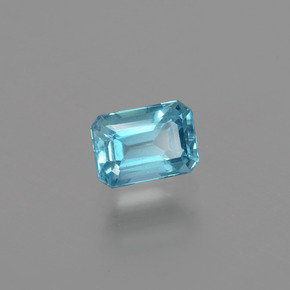 Apatita azul natural 1,10ct, corte esmeralda, VS