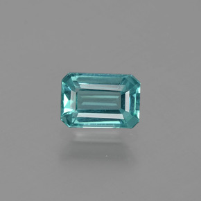 Apatita Azul esverdeado Natural 1.30ct, Corte Esmeralda, VS