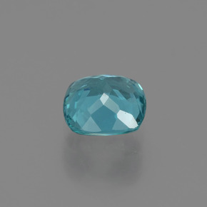 Apatita Azul esverdeado Natural 1,28ct, Almofada cortada, VS