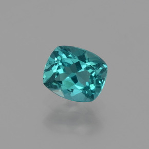 Apatita azul natural 1,25ct, almofada cortada, VS