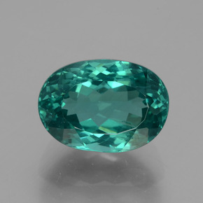 Apatita verde natural 6,56ct, corte oval, VS