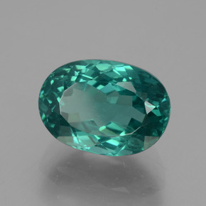 Apatita verde natural 6,56ct, corte oval, VS