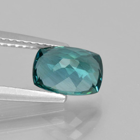 Apatita Azul esverdeado Natural 1.57ct, Almofada cortada, VS