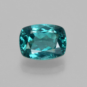 Apatita azul natural 1,92ct, almofada cortada, VS