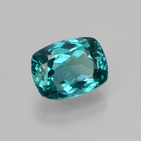 Apatita azul natural 1,92ct, almofada cortada, VS