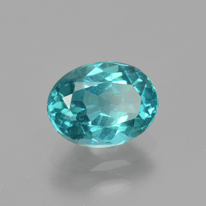 Apatita azul natural 1,38ct, corte oval, VS