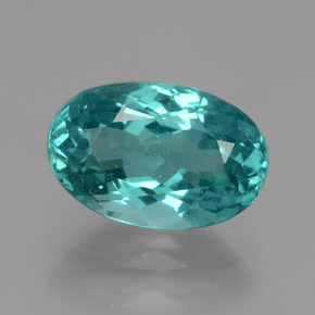 Apatita azul natural 4,28ct, corte oval, VS